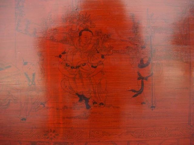 紅描彩箱三件套工廠|red depicting a color three-piece