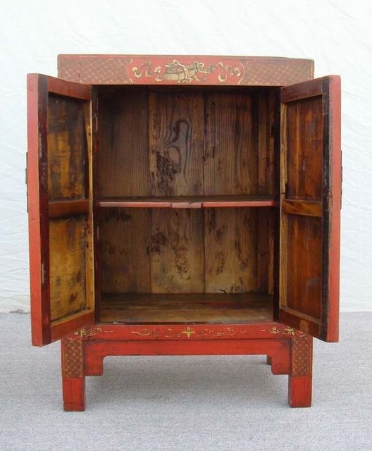 紅描金小柜|Red &gilt small cabinet