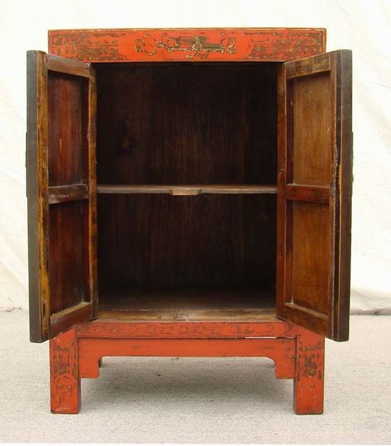 紅描金小柜|Red &gilt small cabinet
