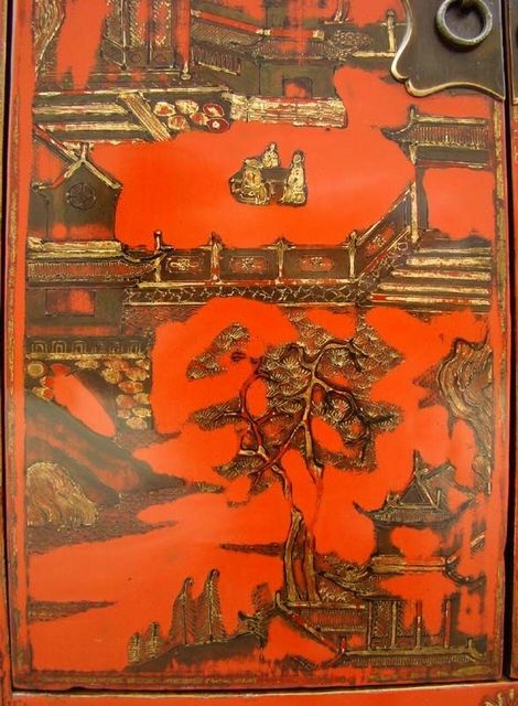 紅描金小柜工廠|Red &gilt small cabinet