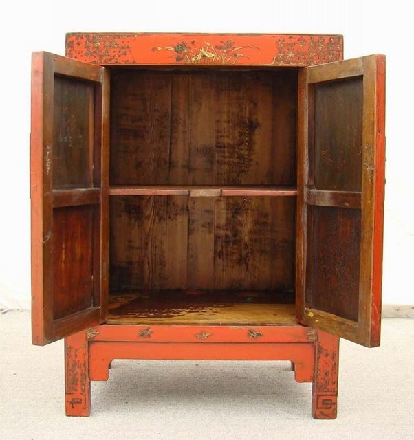 紅描金小柜|Red &gilt small cabinet
