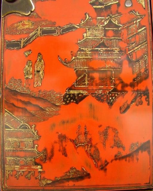 紅描金小柜|Red &gilt small cabinet