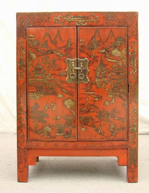 紅描金小柜工廠|Red &gilt small cabinet