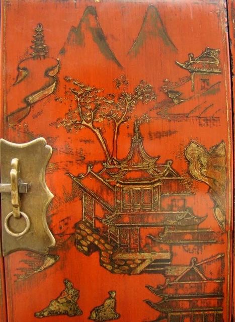 紅描金小柜工廠|Red &gilt small cabinet