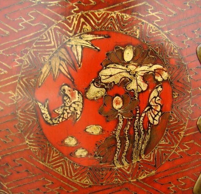 紅描金小柜|Red &gilt small cabinet