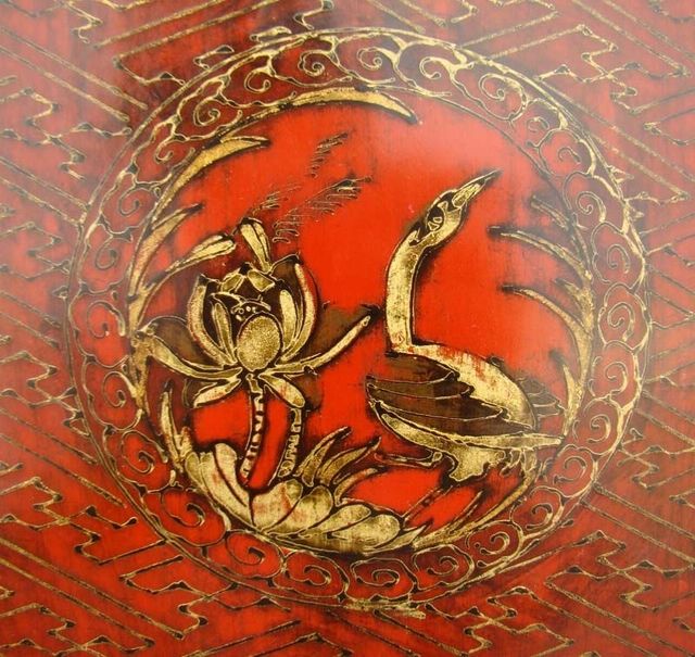紅描金小柜|Red &gilt small cabinet
