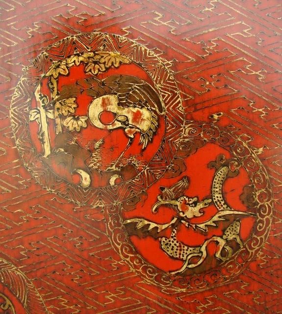 紅描金小柜|Red &gilt small cabinet