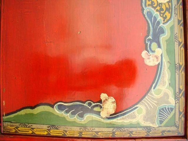 描彩二門柜|Color-painted cabinet w/ 2 doors