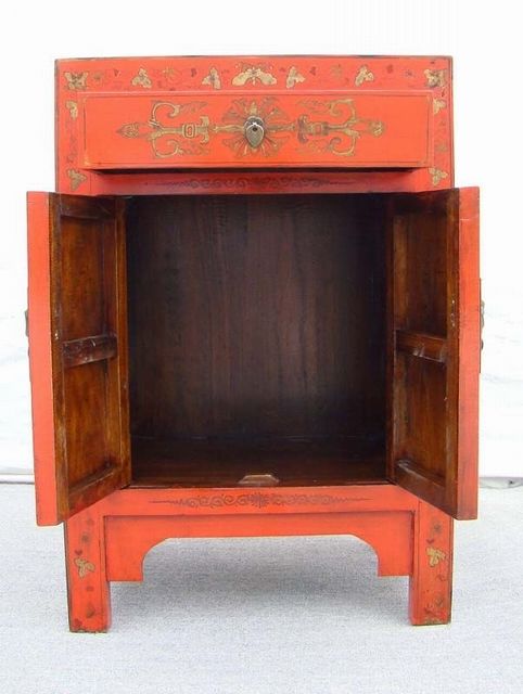 紅描金小柜|Red &gilt small cabinet