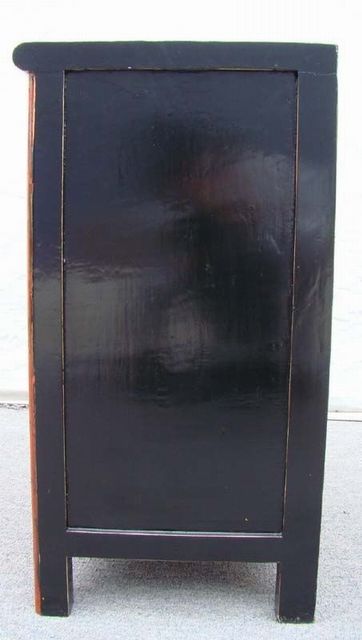 紅一抽二門小柜|red lacquer small cabinet with one drawer and two gates