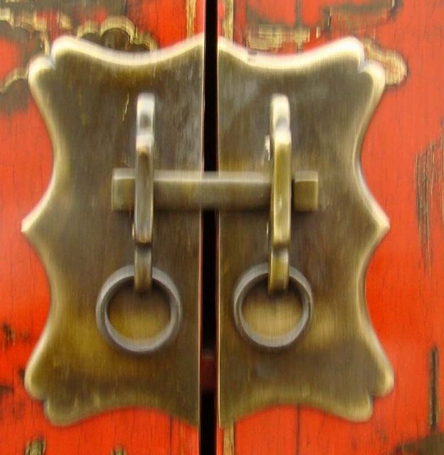 紅描金四門柜工廠|red depicting a color small siamese chest with two gates