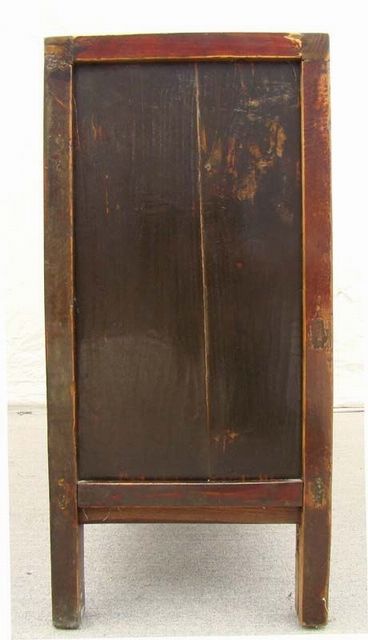 紅描金四門柜工廠|red depicting a color small siamese chest with two gates