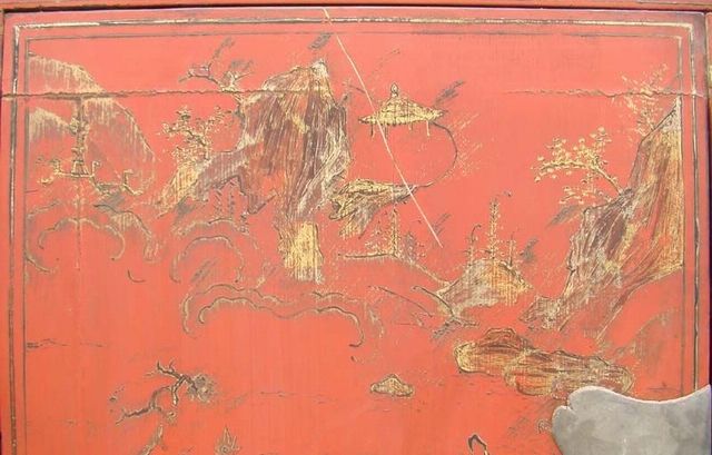 紅描金大柜工廠|Red & gilt big cabinet