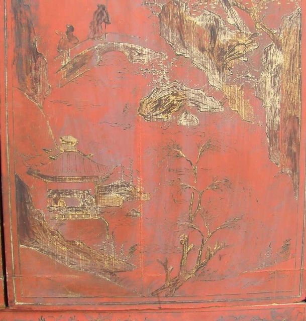 紅描金大柜工廠|Red & gilt big cabinet