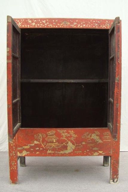 紅描金大柜|Red & gilt big cabinet