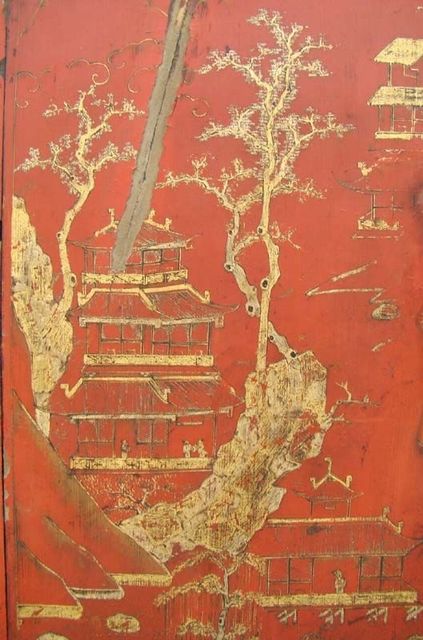 紅描金大柜|Red & gilt big cabinet