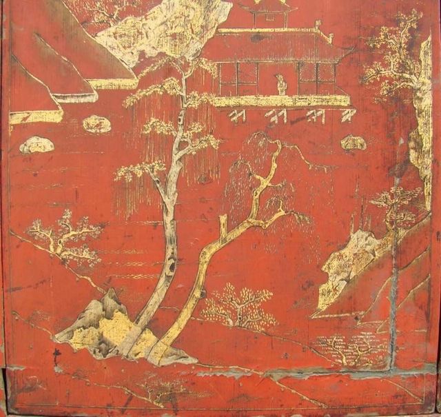 紅描金大柜|Red & gilt big cabinet