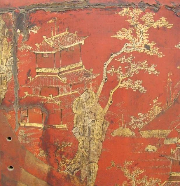 紅描金大柜|Red & gilt big cabinet