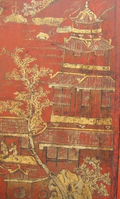紅描金大柜|Red & gilt big cabinet