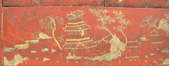 紅描金大柜|Red & gilt big cabinet
