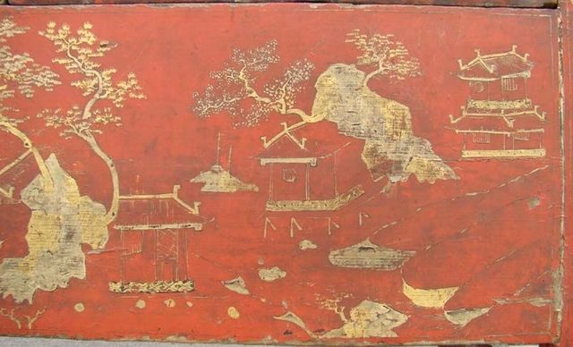 紅描金大柜|Red & gilt big cabinet