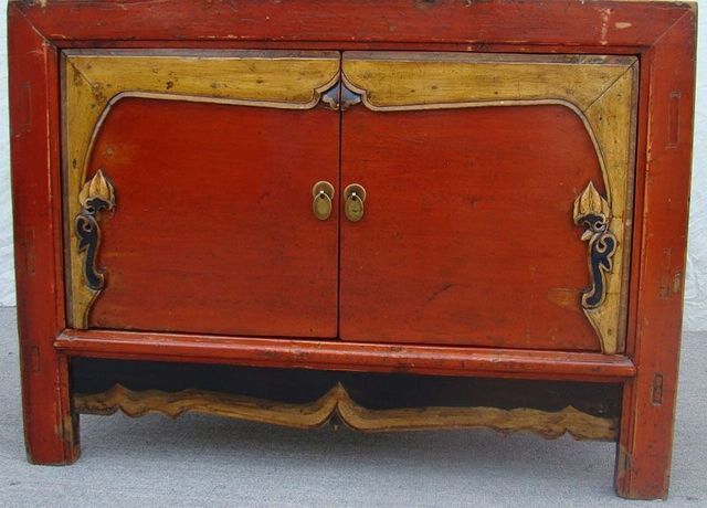 描彩二門柜|Color-painted cabinet w/ 2 doors