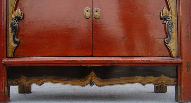 描彩二門柜|Color-painted cabinet w/ 2 doors