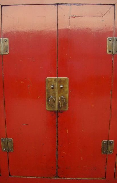 紅十抽四門大柜工廠|Red-lacquered big cabinet