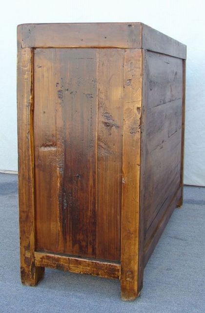 描彩二抽二門柜|Color-painted small cabinet w/ 2 doors & 3 drawers