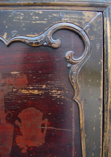 描彩二門柜|Color-painted cabinet w/ 2 doors