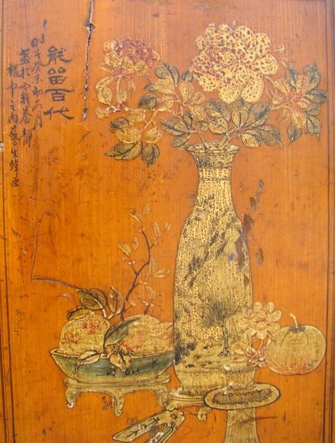 黃描彩二門柜高碑店|Yellow depict the color chest with two gates