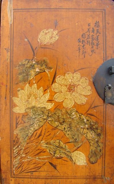 黃描彩二門柜高碑店|Yellow depict the color chest with two gates