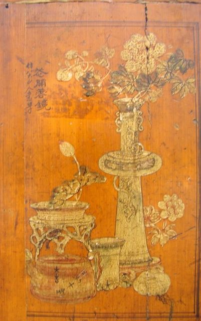 黃描彩二門柜高碑店|Yellow depict the color chest with two gates