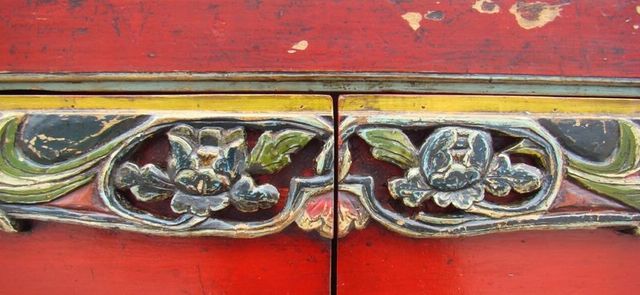 描彩二門柜|Color-painted cabinet w/ 2 doors