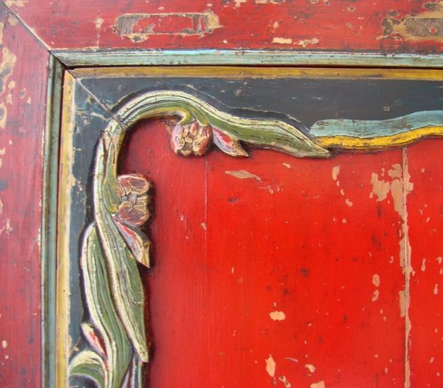 描彩二門柜|Color-painted cabinet w/ 2 doors