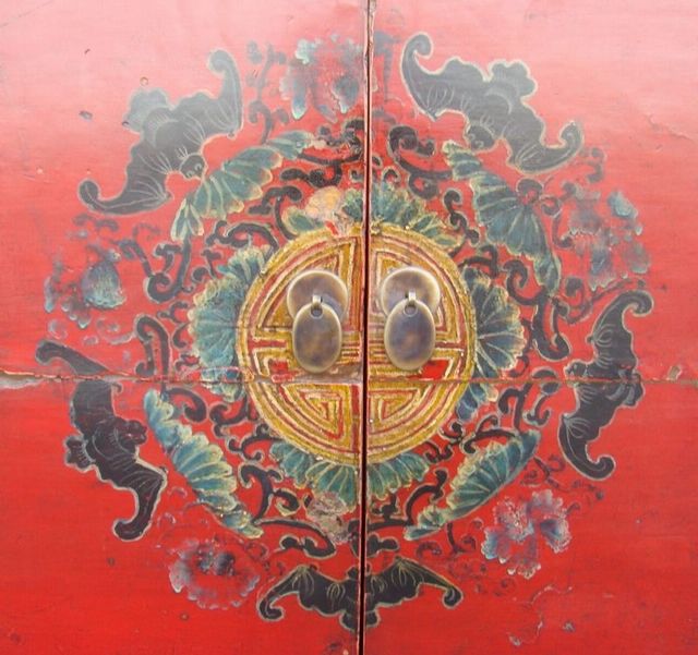 描彩二門(mén)柜|Color-painted cabinet w/ 2 doors