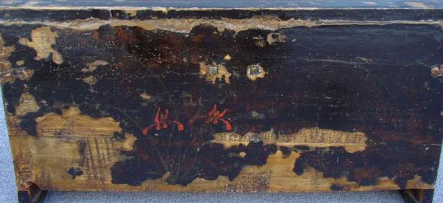 描彩二抽二門地柜|painted cabinet