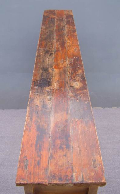 描彩四抽條桌|painted long table