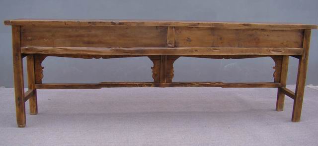 描彩四抽條桌|painted long table
