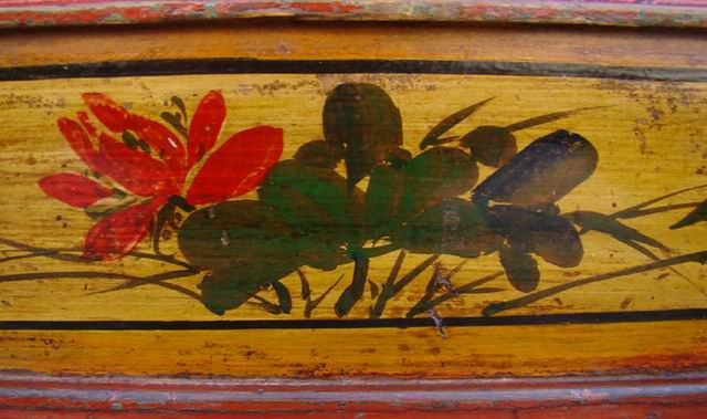 描彩三抽地桌工廠|painted lower table