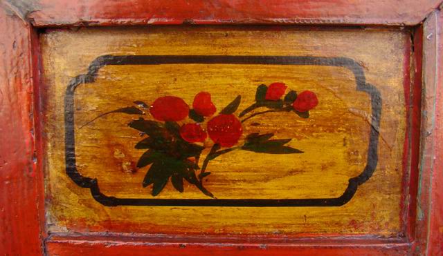 描彩三抽地桌工廠|painted lower table