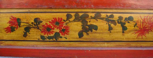 描彩三抽地桌工廠|painted lower table
