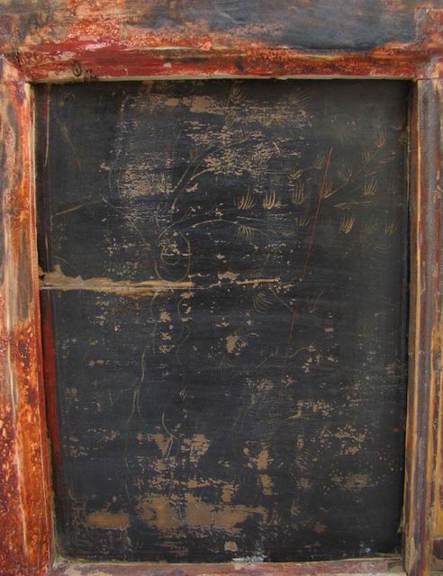 描彩四抽四門柜|Color-painted low cabinet