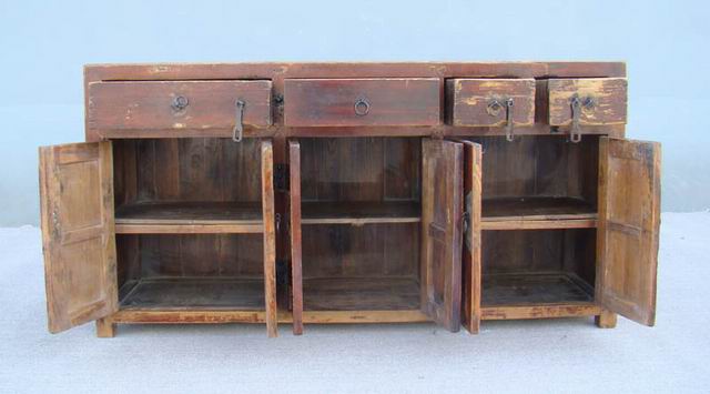 四抽六門柜|Color-painted low cabinet