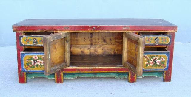 描彩四抽二門地柜高碑店painted lower cabinet
