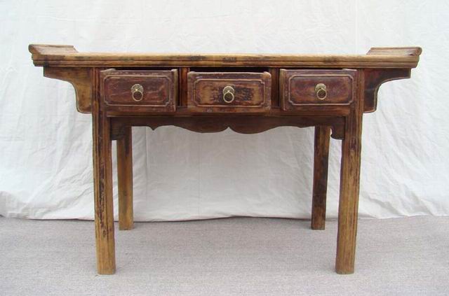 三抽翹頭桌|table
