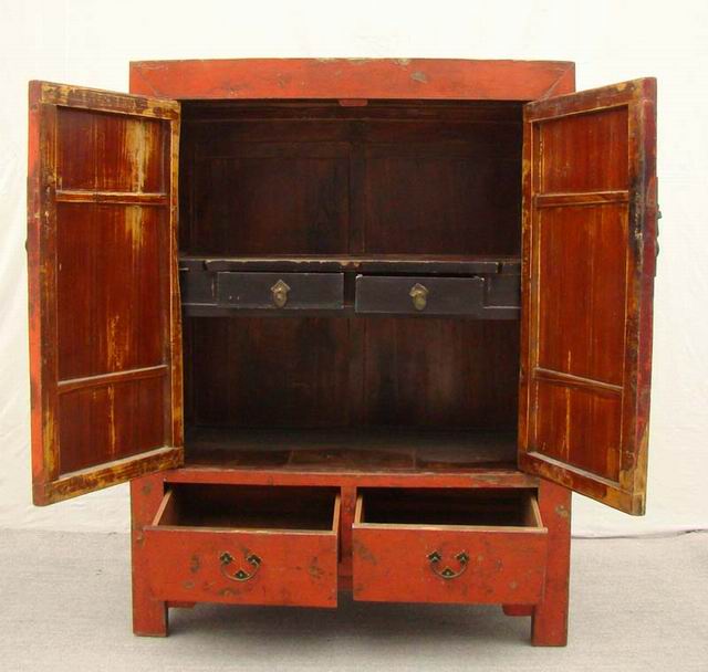 描金中柜工廠|Red & gilt medium cabinet