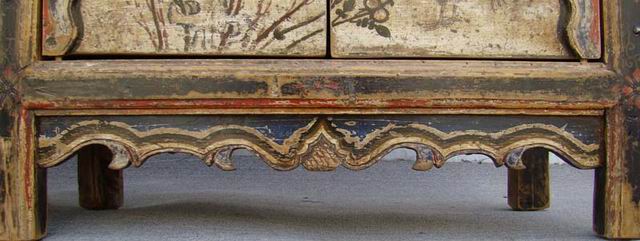 描彩四門連柜|painted cabinet