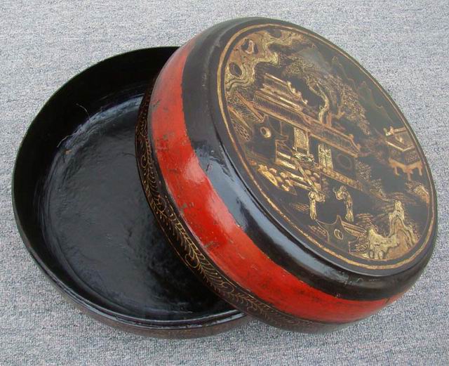 描金圓盒|gold gilt box