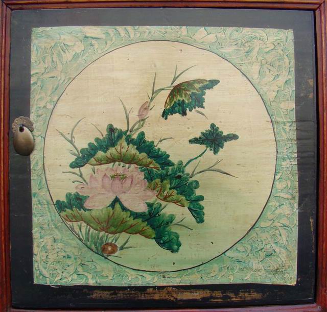 描彩三門(mén)柜|Color-painted low cabinet